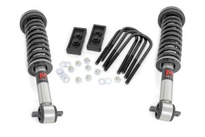 Ford F-150 Suspension Lift Kit - Rough Country - M1 Struts - Silver - '21-'25 Ford F-150 Suspension Lift Kit - Rough Country - M1 Struts - Silver - '21-'25